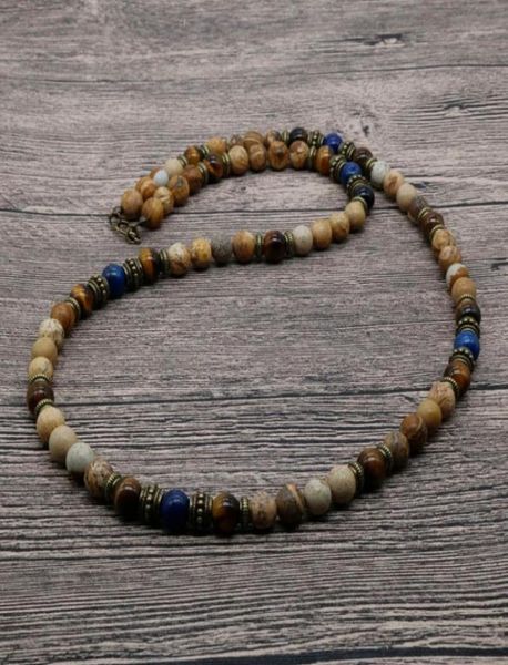 2018 vintage rustic men beaded necklace natural picasso stone bead necklace for men tribal jewelry friend gift su0544230961896281, Silver
2018 vintage rustic men beaded necklace natural picasso stone bead necklace for men tribal jewelry friend gift su0544230961896281, Silver