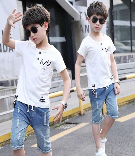 new sport suits teenage summer boys clothing sets short sleeve t shirt hole jeans casual 5 7 9 10 12 13 yrs child boy clothes x08351778, White
new sport suits teenage summer boys clothing sets short sleeve t shirt hole jeans casual 5 7 9 10 12 13 yrs child boy clothes x08351778, White