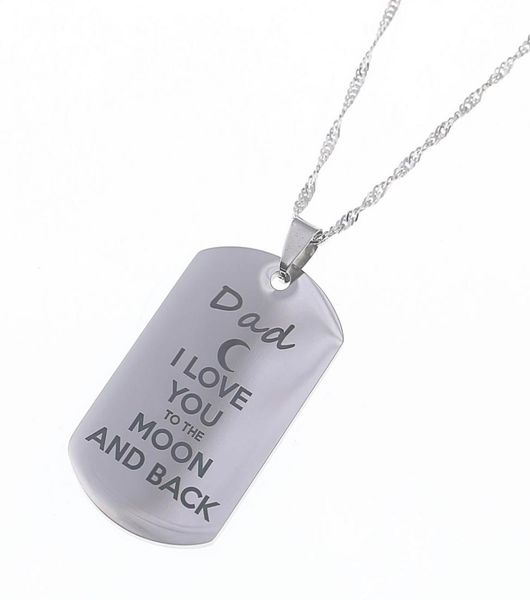 stainless steel pendant necklace quot i love you to the moon and back quotdog tag necklace military mens jewelry family gift7828226, Silver
stainless steel pendant necklace quot i love you to the moon and back quotdog tag necklace military mens jewelry family gift7828226, Silver