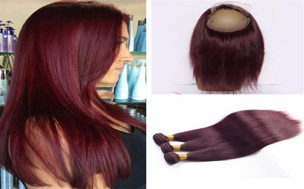 pre plucked 360 lace frontal closure with bundles 99j burgundy straight virgin brazilian human hair weaves with 360 lace band fro2864228, Black;brown
pre plucked 360 lace frontal closure with bundles 99j burgundy straight virgin brazilian human hair weaves with 360 lace band fro2864228, Black;brown