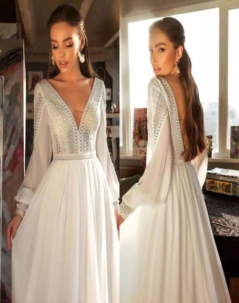 boho dresses wedding dress long sleeve bride dress lace flowing chiffon a line bridal gown vestido de noiva3674715, White
boho dresses wedding dress long sleeve bride dress lace flowing chiffon a line bridal gown vestido de noiva3674715, White