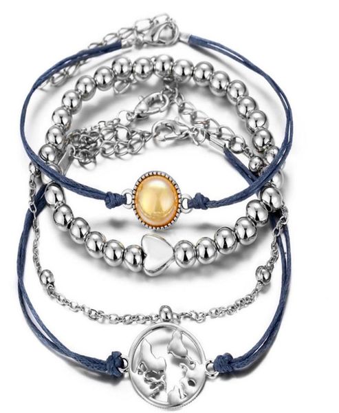 bracelet set 4pcs package bead strand map heart bead charm plastic pearl setting silver color plated metal chain string6801560, Golden;silver
bracelet set 4pcs package bead strand map heart bead charm plastic pearl setting silver color plated metal chain string6801560, Golden;silver