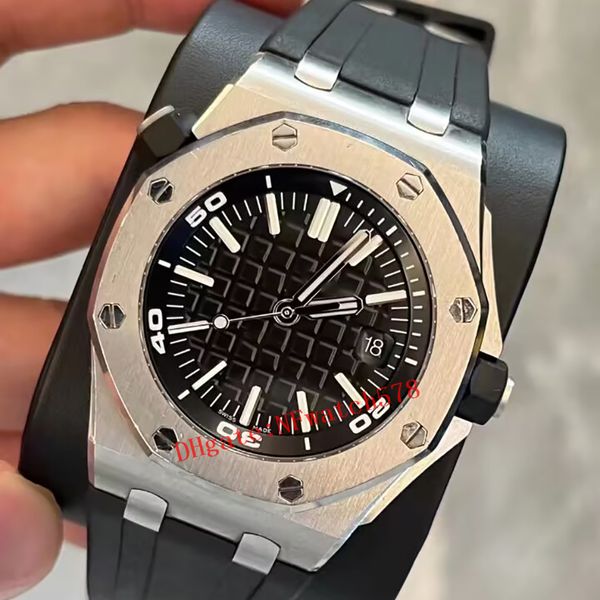 42mm men watches black dial 15710st mechanical transparent rubber strap bands mens automatic watch wristwatches, Slivery;brown
42mm men watches black dial 15710st mechanical transparent rubber strap bands mens automatic watch wristwatches, Slivery;brown