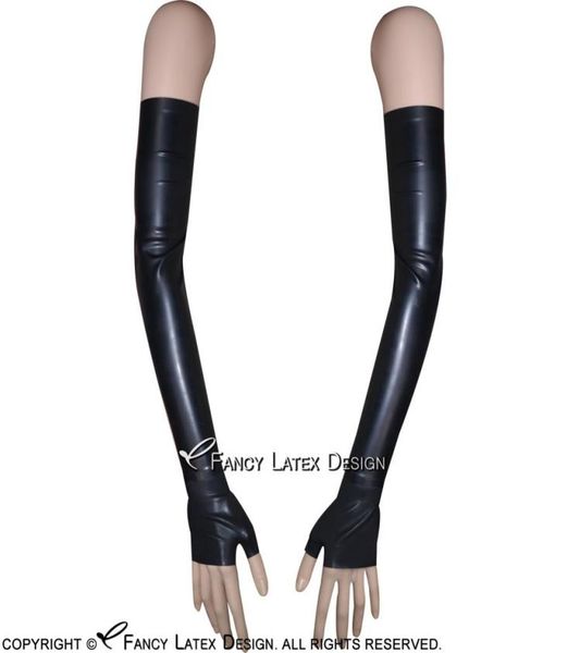 black long latex gloves fingerless buckles rubber mittens plus size 00157903953, Silver
black long latex gloves fingerless buckles rubber mittens plus size 00157903953, Silver
