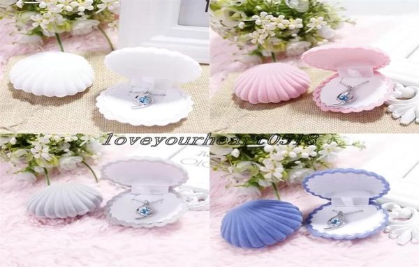 5 color velvet shell shape jewelry boxes for pendant necklaces women luxury wedding engagement gift case packaging display1803472, Black;white
5 color velvet shell shape jewelry boxes for pendant necklaces women luxury wedding engagement gift case packaging display1803472, Black;white