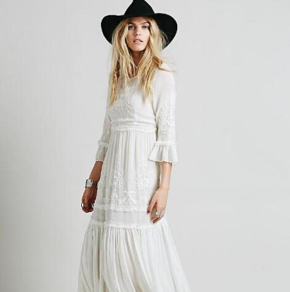 hippie boho summer dresses beach floral embroidery white maxi dress long women dress hippie chic vestido robes ah2105027756, White;black
hippie boho summer dresses beach floral embroidery white maxi dress long women dress hippie chic vestido robes ah2105027756, White;black