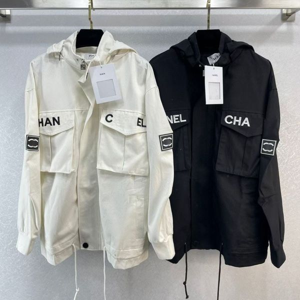 womens designer jacket hooded outerwear fashion solid color windbreaker jackets casual ladies jacket coat clothing size s, Black;brown
womens designer jacket hooded outerwear fashion solid color windbreaker jackets casual ladies jacket coat clothing size s, Black;brown