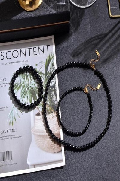 chokers faceted black onyx beaded choker necklace anklet set summer beach women039s jewelry gift with stainless steel lobster c9753102, Golden;silver
chokers faceted black onyx beaded choker necklace anklet set summer beach women039s jewelry gift with stainless steel lobster c9753102, Golden;silver