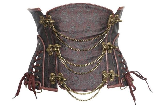 women steampunk jacquard corsets luxury lingerie clubwear underbust slimming corset shapers with swing chains and side laceu2889188, Black;white
women steampunk jacquard corsets luxury lingerie clubwear underbust slimming corset shapers with swing chains and side laceu2889188, Black;white