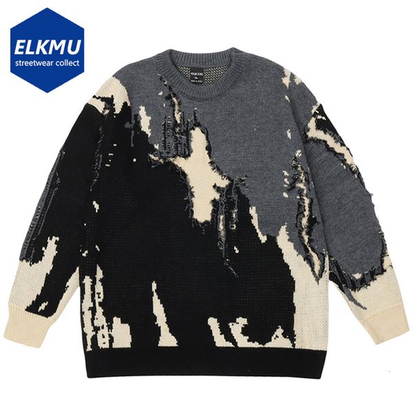 men's sweaters punk knitted sweaters men distressed designer oversized harajuku streetwear sweaters fall winter hip hop knit pullovers, White;black
men's sweaters punk knitted sweaters men distressed designer oversized harajuku streetwear sweaters fall winter hip hop knit pullovers, White;black