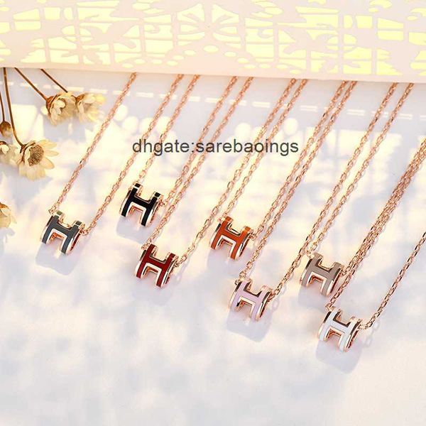 aher max designer luxury mini h letter enamel drip pendant necklace rose gold plated short collarbone chain, Silver
aher max designer luxury mini h letter enamel drip pendant necklace rose gold plated short collarbone chain, Silver
