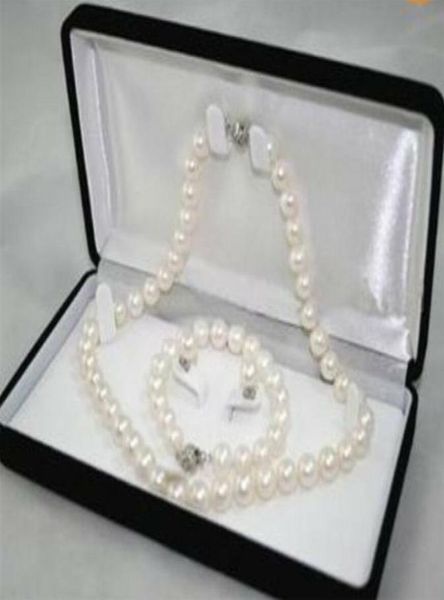 67mm white akoya cultured pearl necklace bracelet earring set aa5126054, Black
67mm white akoya cultured pearl necklace bracelet earring set aa5126054, Black