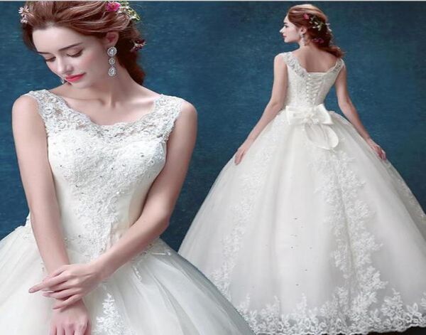 wedding dress charming bateau neck lace princess wedding dresses bridal gowns with sash bow sweep train custom made bd012535537, White
wedding dress charming bateau neck lace princess wedding dresses bridal gowns with sash bow sweep train custom made bd012535537, White