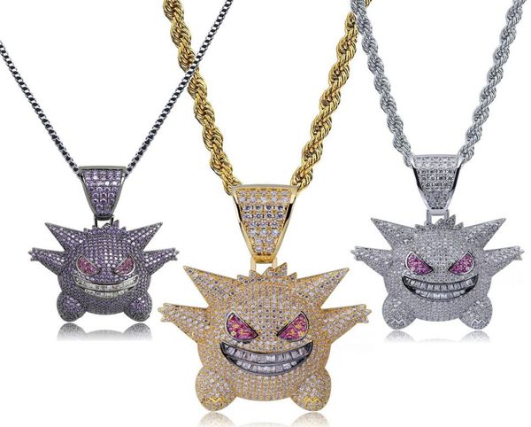 hip hop bling bling iced out necklace gengar full 3a cubic zircon copper pendant necklace creative design jewelry for men gift5592856, Silver
hip hop bling bling iced out necklace gengar full 3a cubic zircon copper pendant necklace creative design jewelry for men gift5592856, Silver