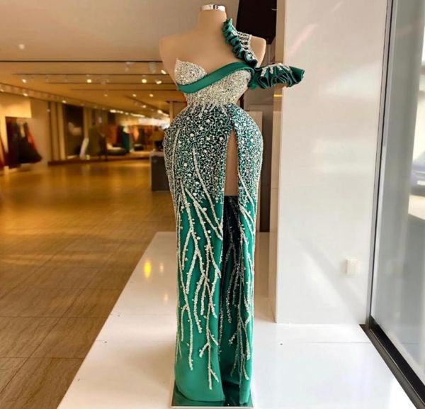 one shoulder green mermaid evening dresses crystal beaded high side split formal prom gowns custom made plus size pageant wear par9477967, Black;red
one shoulder green mermaid evening dresses crystal beaded high side split formal prom gowns custom made plus size pageant wear par9477967, Black;red