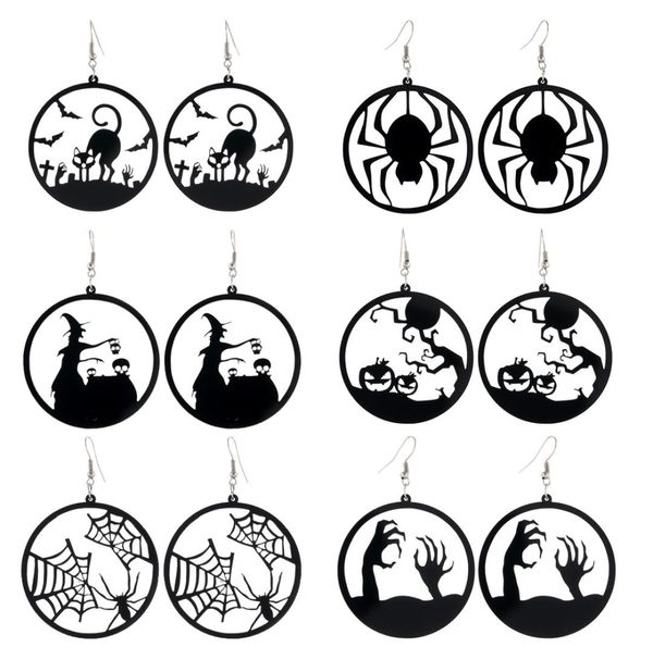 halloween dangle earrings creative new horror spider pumpkin witch black cat round acrylic earring 6 styles7100338, Silver
halloween dangle earrings creative new horror spider pumpkin witch black cat round acrylic earring 6 styles7100338, Silver