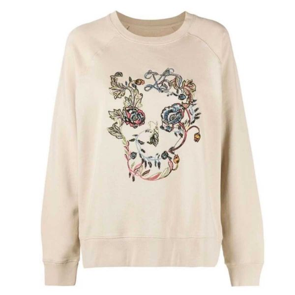 designer hoodies early autumn new french zadig voltaire skull colored gold and silver thread embroidery brushed fleece women's round ne, Black
designer hoodies early autumn new french zadig voltaire skull colored gold and silver thread embroidery brushed fleece women's round ne, Black