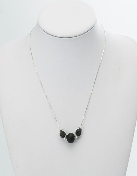 8mm black lava silvery necklace aromatherapy essential oil perfume diffuser natural stone necklace jewelry women3165120, Silver
8mm black lava silvery necklace aromatherapy essential oil perfume diffuser natural stone necklace jewelry women3165120, Silver