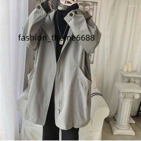 men's trench coats spring hooded loose casual windbreaker korean long coat black gray solid color outwear, Tan;black
men's trench coats spring hooded loose casual windbreaker korean long coat black gray solid color outwear, Tan;black