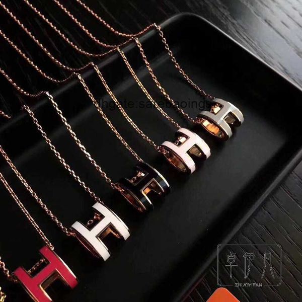 aher max designer luxury h letter enamel necklace high version home temperament love versatile collar chain live jewelry, Silver
aher max designer luxury h letter enamel necklace high version home temperament love versatile collar chain live jewelry, Silver