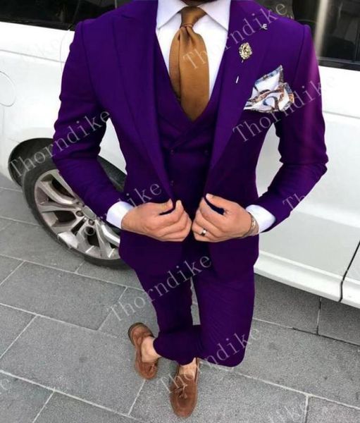 one button purple groom tuxedos peak lapel men suits weddingpromdinner man blazer jacketpantsvesttie1038427, Black;gray
one button purple groom tuxedos peak lapel men suits weddingpromdinner man blazer jacketpantsvesttie1038427, Black;gray