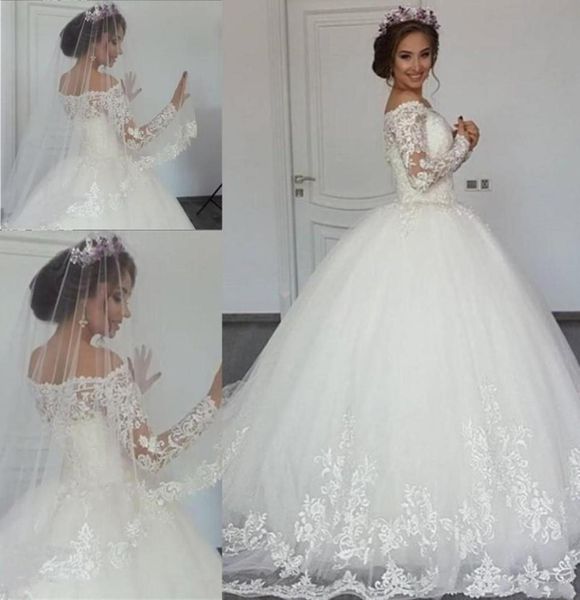2020 luxury lace ball gown wedding dresses off shoulder long sleeve sweep train bridal gowns lace applique plus size african weddi4397109, White
2020 luxury lace ball gown wedding dresses off shoulder long sleeve sweep train bridal gowns lace applique plus size african weddi4397109, White