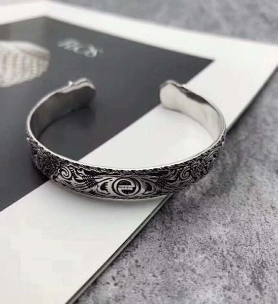 s925 sterling silver retro pattern double tiger head open bracelet punk style fashion men and women couples jewelry gifts4156729, Golden;silver
s925 sterling silver retro pattern double tiger head open bracelet punk style fashion men and women couples jewelry gifts4156729, Golden;silver