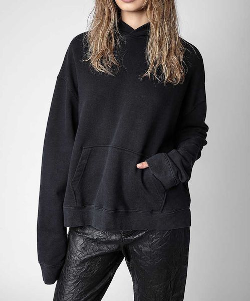 designer sweater 23 autumn new french zadig voltaire with classic letters printed on the back floral embroidery and fleece women's hood, Black
designer sweater 23 autumn new french zadig voltaire with classic letters printed on the back floral embroidery and fleece women's hood, Black