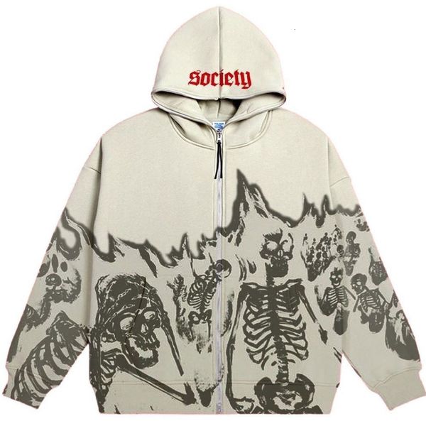 men's hoodies sweatshirts y2k millennium wind round neck skeleton hoodie couple's longsleeved head coat 230715, Black
men's hoodies sweatshirts y2k millennium wind round neck skeleton hoodie couple's longsleeved head coat 230715, Black