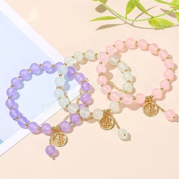 natural stone pink chalcedony bead lucky charm bracelet women fashion sweet chinese fu handmade strand bangles for girl, Golden;silver
natural stone pink chalcedony bead lucky charm bracelet women fashion sweet chinese fu handmade strand bangles for girl, Golden;silver
