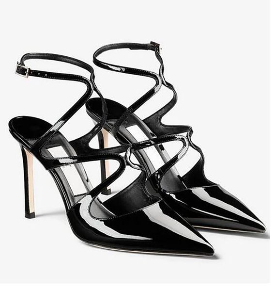 summer azia women sandals shoes black nude patent leather high heels party wedding lady gladiator sandalias pointed toe bridal shoeeu35-43
summer azia women sandals shoes black nude patent leather high heels party wedding lady gladiator sandalias pointed toe bridal shoeeu35-43