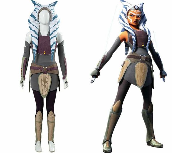 rebels ahsoka tano cosplay outfit halloween uniform costume04511493, Black