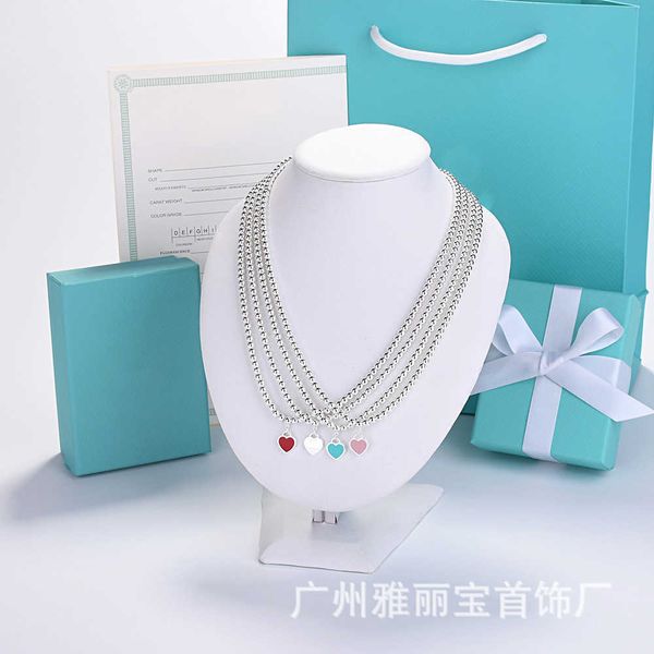 designer new enamel love tiffay necklace ins wind drip gum heart shaped ball buddha bead chain peach female jewelry, Black
designer new enamel love tiffay necklace ins wind drip gum heart shaped ball buddha bead chain peach female jewelry, Black