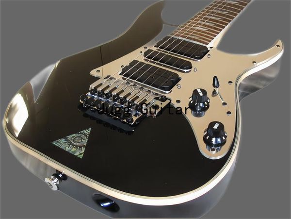 steve black 7-string 7v electric guitar mirror pickguard, floyd rose, tremolo, abalone, disappearing pyramid mosaic, uv777, universe
steve black 7-string 7v electric guitar mirror pickguard, floyd rose, tremolo, abalone, disappearing pyramid mosaic, uv777, universe