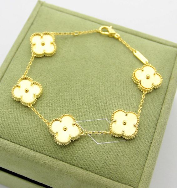 new arrival brass five flower charm bracelet in 18k real gold plated for women wedding gift jewelry6880618, Black
new arrival brass five flower charm bracelet in 18k real gold plated for women wedding gift jewelry6880618, Black