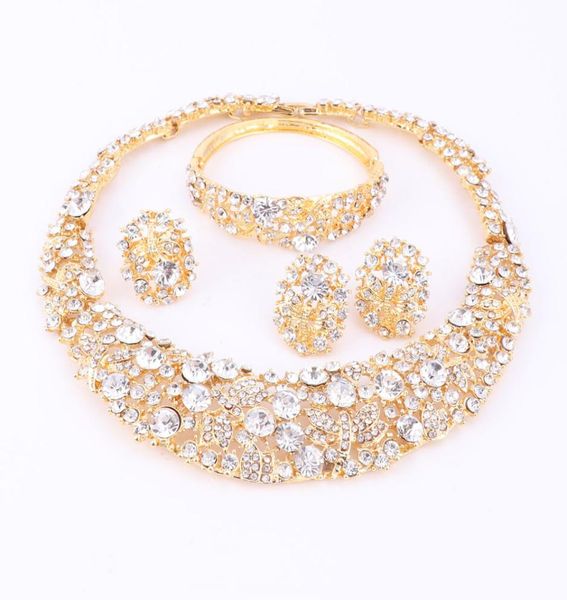 women gold plated boho crystal jewelry set with necklace earrings bracelet ring direct selling statement for party wedding jewellr1877900, Black
women gold plated boho crystal jewelry set with necklace earrings bracelet ring direct selling statement for party wedding jewellr1877900, Black