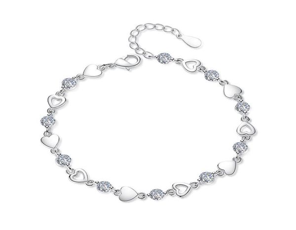 love sweet heart charm bracelets s925 sterling silver white purple crystal shining link bracelet jewelry beauty for girls3096271, Golden;silver
love sweet heart charm bracelets s925 sterling silver white purple crystal shining link bracelet jewelry beauty for girls3096271, Golden;silver