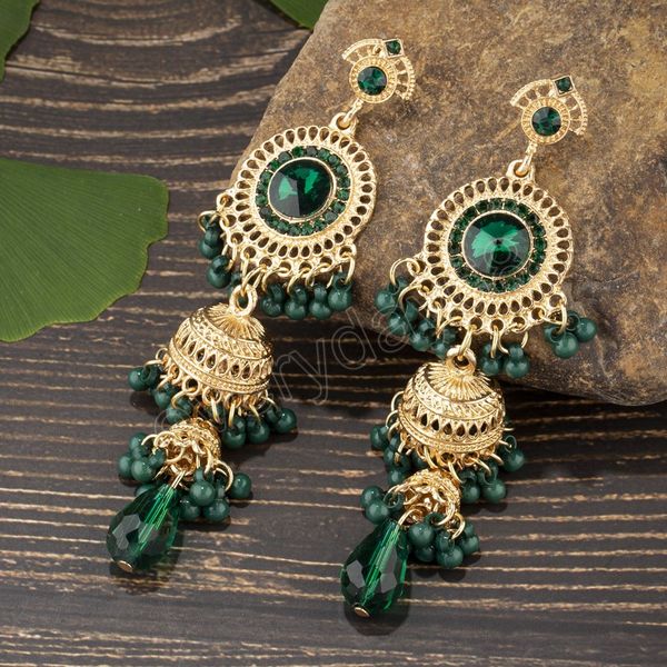 indian earrings for women water drop jewelry new fashion retro palace ethnic green zircon earrings, Silver
indian earrings for women water drop jewelry new fashion retro palace ethnic green zircon earrings, Silver