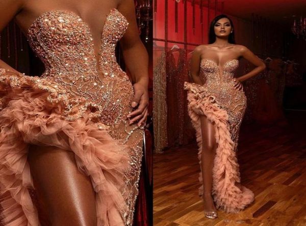 blush pink crystal beaded mermaid prom dresses sweethaeat high side split evening gown lace appliqued african formal party we4100663, Black;red
blush pink crystal beaded mermaid prom dresses sweethaeat high side split evening gown lace appliqued african formal party we4100663, Black;red