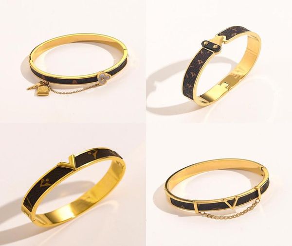 designer branded 18k gold bangle bracelets women men bangle designer letter jewelry faux leather 18k gold plated stainless steel b2242504, Black
designer branded 18k gold bangle bracelets women men bangle designer letter jewelry faux leather 18k gold plated stainless steel b2242504, Black