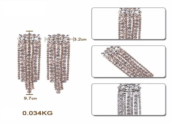 whole popular fashion luxury designer exaggerated glittering full rhinestone crystal long tassel stud earrings for women4873407, Golden;silver
whole popular fashion luxury designer exaggerated glittering full rhinestone crystal long tassel stud earrings for women4873407, Golden;silver