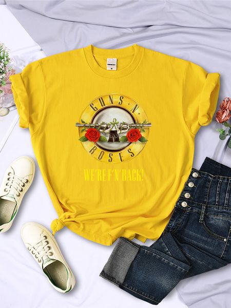 men's t shirts guns n' roses we're back retro street style printed female fashion loose short sleeve summer breathable soft t, White;black 
men's t shirts guns n' roses we're back retro street style printed female fashion loose short sleeve summer breathable soft t, White;black