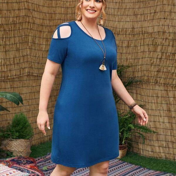 spring summer short sleeves dress women knitted plus size off the shoulder, Black;gray
spring summer short sleeves dress women knitted plus size off the shoulder, Black;gray