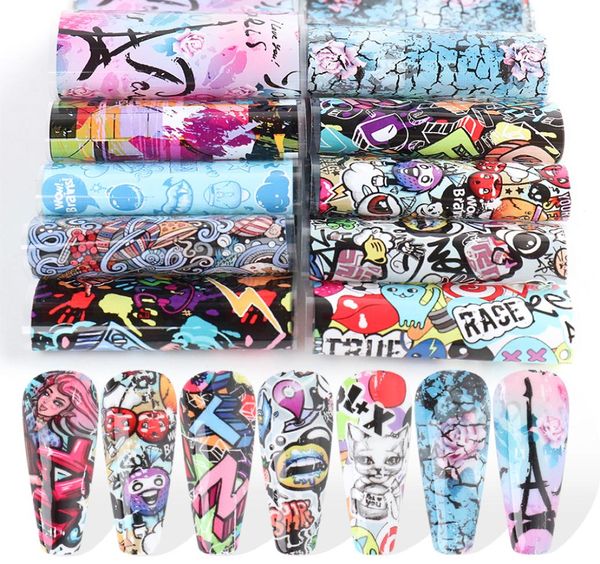 10pcs colorful scrawl nail stickers nail art transfer foil cool painting flower adhesive wraps decal manicure accessories2081210, Black
10pcs colorful scrawl nail stickers nail art transfer foil cool painting flower adhesive wraps decal manicure accessories2081210, Black