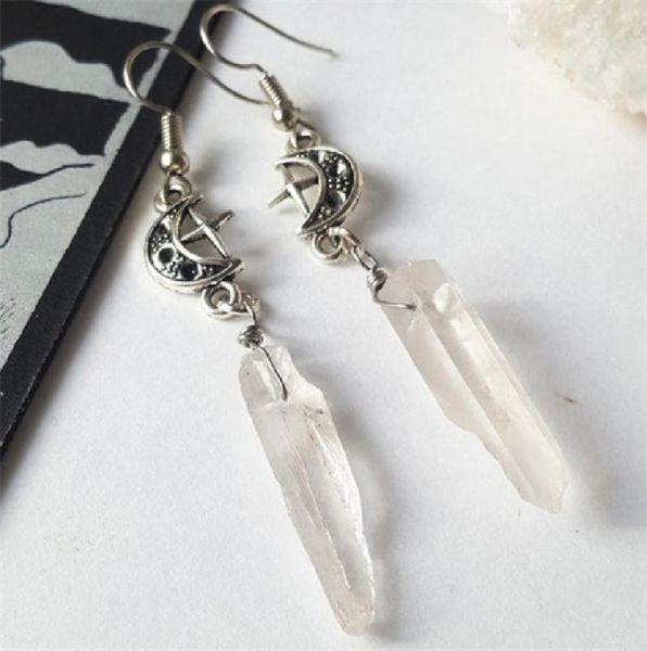 clear quartz moon earrings boho witchy natural stones esoteric celestial alternative nugoth gothic romanticstar gift a93992708, Silver
clear quartz moon earrings boho witchy natural stones esoteric celestial alternative nugoth gothic romanticstar gift a93992708, Silver