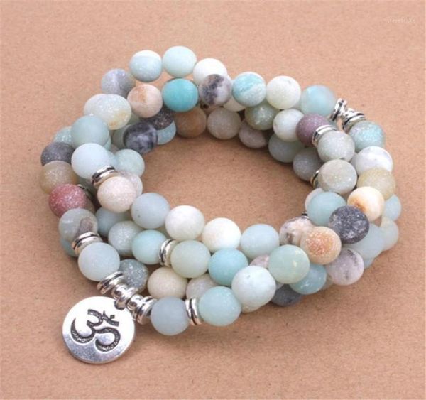 beaded strands fashion womens bracelet matte frosted amazonite beads with lotus om buddha charm yoga 108 mala necklace drop15347515, Black
beaded strands fashion womens bracelet matte frosted amazonite beads with lotus om buddha charm yoga 108 mala necklace drop15347515, Black