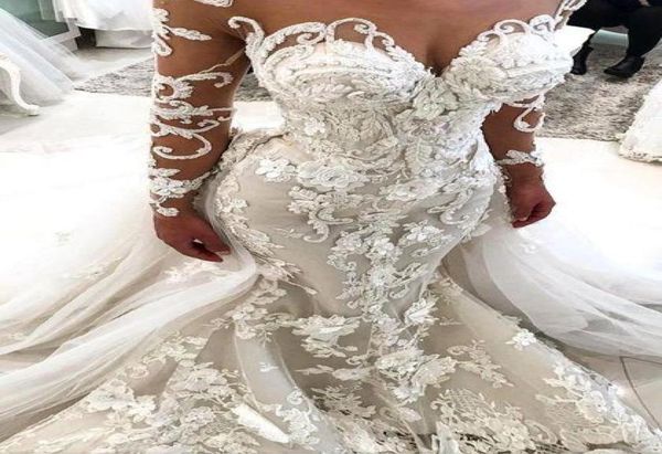 2022 glamorous mermaid wedding dresses with detachable train illusion sheer neck long sleeves handmade flowers luxury bridal gowns3338124, White
2022 glamorous mermaid wedding dresses with detachable train illusion sheer neck long sleeves handmade flowers luxury bridal gowns3338124, White