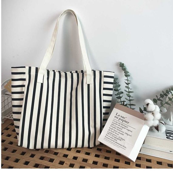 new stripe canvas bag women's one shoulder large capacity student class bag ins and south korea shopping bag tote bag
new stripe canvas bag women's one shoulder large capacity student class bag ins and south korea shopping bag tote bag