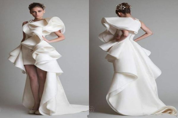 modest krikor jabotian luxury ruffles high low evening dresses sweep train prom dress sheath formal party gowns custom made2803323, Black;red
modest krikor jabotian luxury ruffles high low evening dresses sweep train prom dress sheath formal party gowns custom made2803323, Black;red