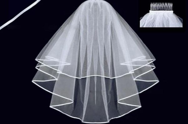 simple tulle white ivory two layers wedding veils ribbon edge comb wedding accessories short bridal veil 2019 new90984755508474, Black
simple tulle white ivory two layers wedding veils ribbon edge comb wedding accessories short bridal veil 2019 new90984755508474, Black